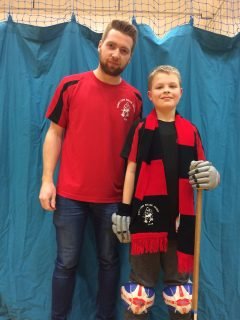 Reece Kirk named as Decemmber 2016 Player of the Month pictured with Club Coach, Josh Taylor